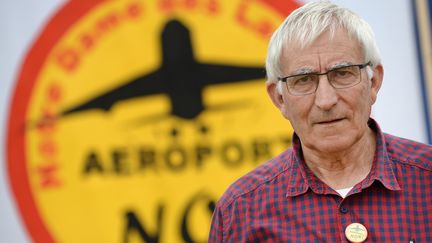  Julien Durand, porte-parole de l’Acipa, le 9 juillet 2016 à Notre-Dame-des-Landes (JEAN-SEBASTIEN EVRARD / AFP)