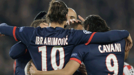 Zlatan Ibrahimovic, Edinson Cavani et le PSG heureux