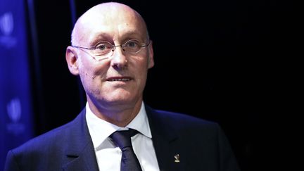 Le président de la Fédération française de rugby Bernard Laporte à Paris le 07 septembre 2017. (BENJAMIN CREMEL / AFP)