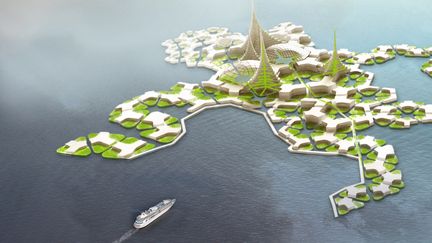 Projet "DeltaSync Octopus City". (The Seasteading Institute)