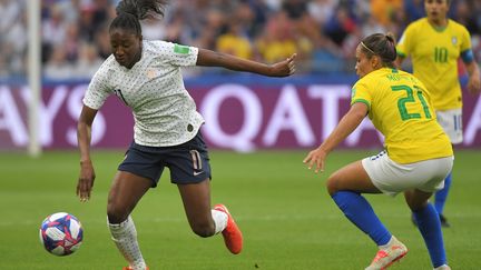 Kadidiatou Diani lors du huitième de finale contre la Coupe du monde, dimanche 23 juin 2019 au Havre (Seine-Maritime). (LOIC VENANCE / AFP)