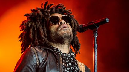 Lenny Kravitz le 14 juillet 2018 sur scène lors de l'American Tours Festival à Tours.
 (GUILLAUME SOUVANT / AFP)