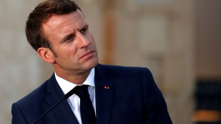 Emmanuel Macron, lors d'une conférence presse, à La Vallette (Malte), le 14 juin 2019. (DARRIN ZAMMIT LUPI / REUTERS)