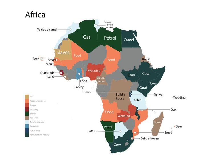 Une carte des requêtes les plus fréquentes sur Google en Afrique (Fixr)