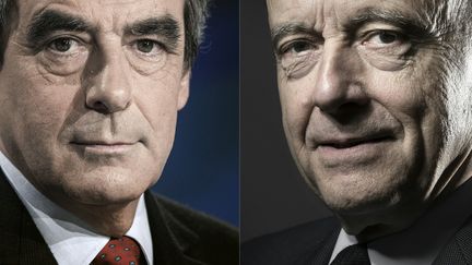 François Fillon et Alain Juppé s'affrontent lors du dernier débat de la primaire à droite, jeudi 24 novembre 2016. (KENZO TRIBOUILLARD / AFP)