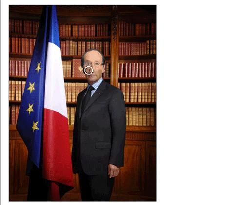 Le portrait de Sarkozy cède la place à celui de Hollande (DR)