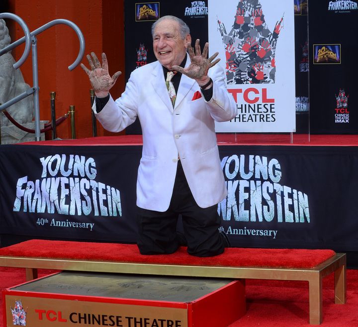 Mel Brooks ravi de sa blague, le 8 septembre 2014 à Los Angeles
 (Jim Ruymen / Upi / MaxPPP)