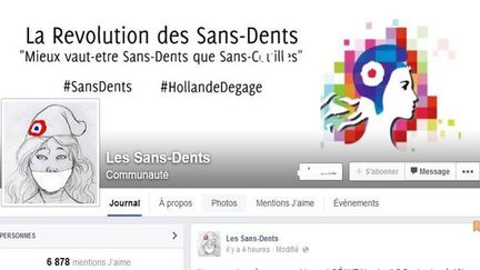 &nbsp; ("Les Sans-Dents" appellent à un rassemblement devant l'Elysée vendredi 5 septembre © Capture d'écran de la page Facebook "Les Sans-Dents")