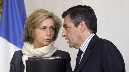 Val&eacute;rie P&eacute;cresse et Fran&ccedil;ois Fillon le 26 octobre 2011 &agrave; Paris. (PATRICK KOVARIK / AFP)