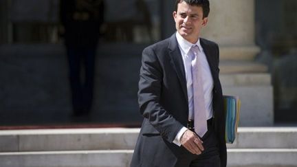 Manuel Valls quitte l'Elysée, le 30 mai 2012. (AFP - Fred Dufour)