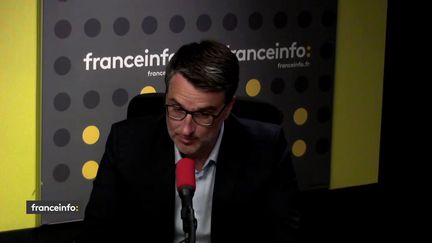 Florent Boudié, député LREM de la Gironde et responsable du texte Asile et immigration, le 13 juin 2018. (RADIO FRANCE / FRANCEINFO)