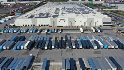 Un entrepôt Amazon à Baltimore, dans le Maryland, le 14 avril 2020.&nbsp; (CHIP SOMODEVILLA / GETTY IMAGES NORTH AMERICA)