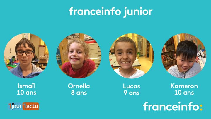 franceinfo junior, une émission en partenariat avec le magazine d'actualités pour enfants, 1jour1actu et 1jour1actu.com. (FRANCEINFO / RADIOFRANCE)