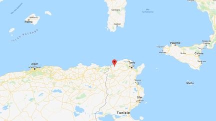 L'accident s'est produit dans la région montagneuse d'Aïn Snoussi (Tunisie),&nbsp;proche la frontière algérienne, dimanche 1er décembre. (GOOGLE MAPS)