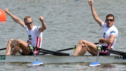 Jérémie Azou et Stany Delayre sont champions du monde ! (JANEK SKARZYNSKI / AFP)