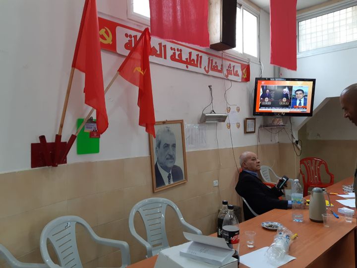 A la veille des législatives en Israël, dans les locaux du PC local. (VALÉRIE CROVA / ESP)