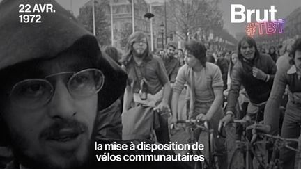 En 1972, des centaines de cyclistes protestaient contre les voitures et la pollution dans Paris.