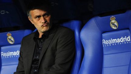 José Mourinho, sur le banc du Real Madrid à Bernabeu.