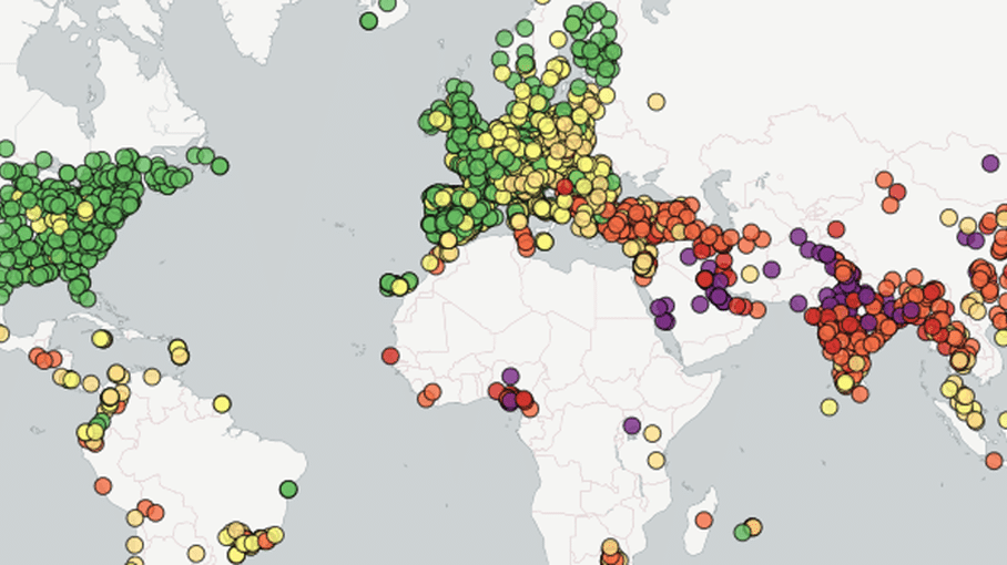 Carte Quelles Sont Les Villes Les Plus Pollu Es Du Monde