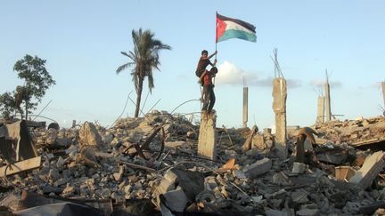 &nbsp; (La bande de Gaza après des bombardements©MAXPPP)