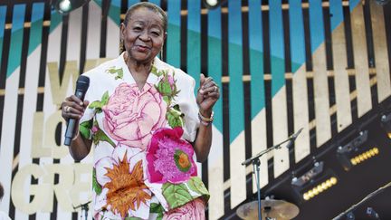 Calypso Rose en pleine forme sur la scène de "La Canopée" du We Love Green Festival. (JULES BOUDIER                       )