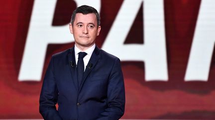 Gérald Darmanin&nbsp;pendant&nbsp;l'émission&nbsp;"Vous avez la parole", le 11 février 2021, sur France 2. (STEPHANE DE SAKUTIN / AFP)