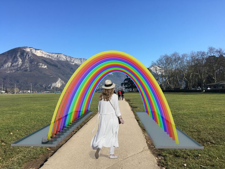 Wave of Rainbow d'Anaisa Franco aux Champs de mars (DR / Annecy Paysages)