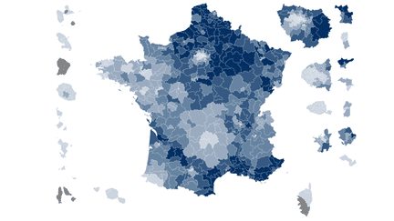 CARTE. Législatives : la France du vote Front national au premier tour (NICOLAS ENAULT / CARTO)