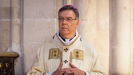 Monseigneur Aupetit, évêque de Paris, le 1er avril 2021 à Paris. (GEORGES GONON-GUILLERMAS / HANS LUCAS)