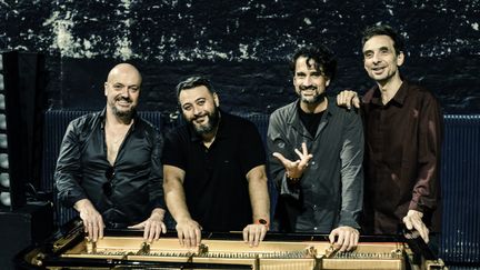 Les pianistes Bojan Z, Éric Legnini, Baptiste Trotignon et Pierre de Bethmann ouvriront ensemble, sur scène, Jazz à la Villette le 4 septembre 2020 à la Philharmonie de Paris (Didier Péron)