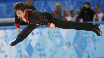 Le patineur Fran&ccedil;ais Brian Joubert sur la patinoire de Sotchi (Russie) pour les ses derniers Jeux olympiques, le 14 f&eacute;vrier 2014. (ALEXANDER DEMIANCHUK / REUTERS)