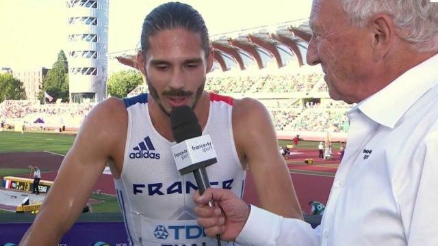 Gabriel Tual était satisfait de sa course à l'issue de sa demi-finale du 800 m masculin des Championnats du monde d'Eugene. Il visera une médaille samedi en finale.