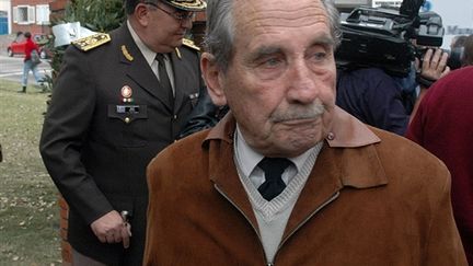 L'ancien dictateur uruguayen Gregorio Alvarez, en mai 2006 à Montevideo. (© AFP/PABLO PORCIUNCULA)