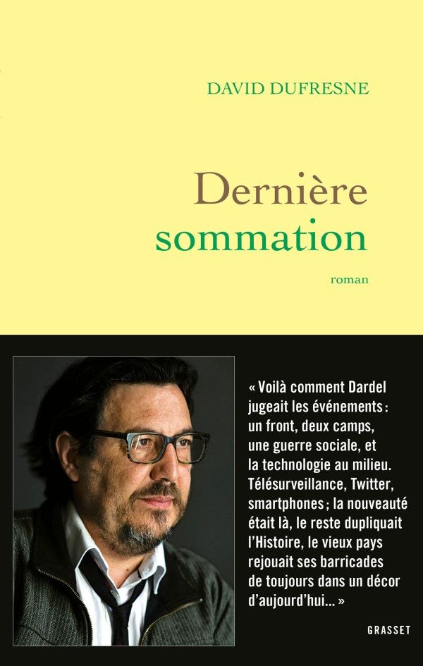 Couverture de "Dernière sommation" de David Dufresne (2019) (GRASSET)