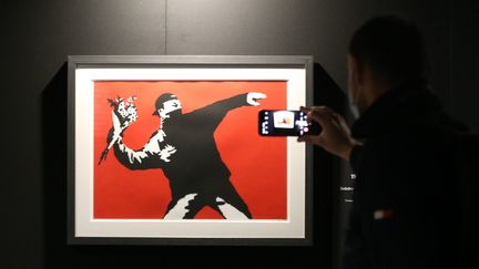 Exposition&nbsp;"Bansky building castles in the sky" au Messe de Bâle&nbsp; (JEAN-FRAN?OIS FREY / MAXPPP)