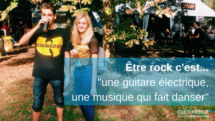 Être rock selon Marc et Lise, c'est une guitare électrique, une musique qui bouge et qui fait danser
