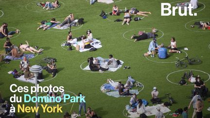 Des personnes dans des cercles tracés sur l'herbe d'un parc de New York. C'est le photographe Noam Galai qui a été témoin de cette scène encore inimaginable il y a quelques semaines. Il raconte.