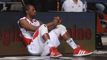 Le joueur de basket Akin Akingbala, alors sous les couleurs de Nancy, en f&eacute;vrier 2012. (POL EMILE / SIPA)