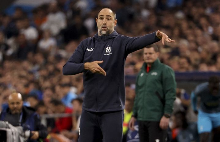 Le coach marseillais Igor Tudor pendant OM-Tottenham, le 1er novembre 2022. (JEAN CATUFFE / JEAN CATUFFE)