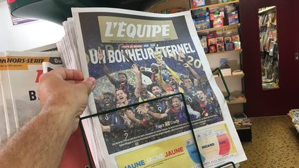 La Une du journal "l'Équipe" du 16 juillet 2018. (JEAN-FRANÇOIS FREY / MAXPPP)