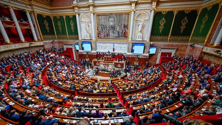 The hemicycle of the National Assembly, in Paris, July 18, 2024. (RICHARD BRUNEL / MAXPPP)