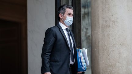 Le ministre de l'Intérieur, Gérald Darmanin, au palais de l'Elysée à Paris, le 10 novembre 2020. (ARTHUR NICHOLAS ORCHARD / HANS LUCAS / AFP)