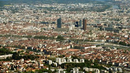 Vue aérienne de Lyon (Rhône). (AFP)