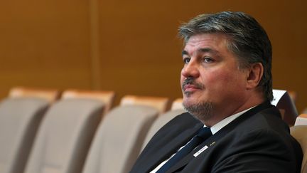 David Douillet lors de l'élection du président du comité national olympique français, le 11 mai 2017 à Paris. (PHILIPPE MILLEREAU / DPPI MEDIA / AFP)