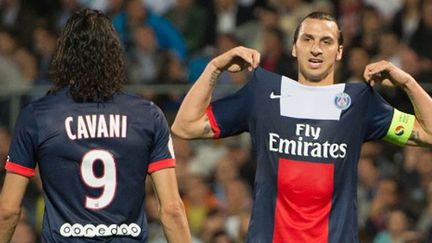 Les deux attaquants du PSG, Edinson Cavani et Zlatan Ibrahimovic