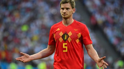 Jan Vertonghen, lors d'un match de Coupe du monde en Russie, le 18 juin 2018. (NELSON ALMEIDA / AFP)