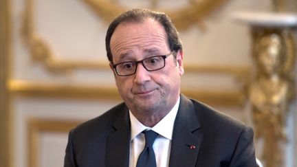 Le président de la République François Hollande, le 14 octobre 2014, à l'Elysée. (MARTIN BUREAU / AFP)