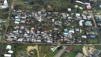 La capitale du Vanuatu, Port-Vila, le 16 mars 2015, apr&egrave;s le passage du cyclone Pam. (DAVE HUNT / AP / SIPA)