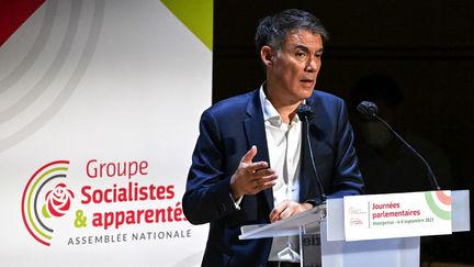 Le premier secrétaire du Parti socialiste, Olivier Faure, le 7 septembre 2021. (PASCAL GUYOT / AFP)