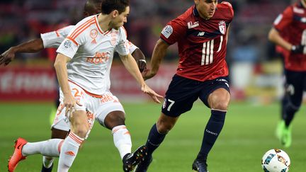 Titulaire face à Lorient, Anwar El Ghazi fait partie des recrues phares de l'hiver lillois (DENIS CHARLET / AFP)